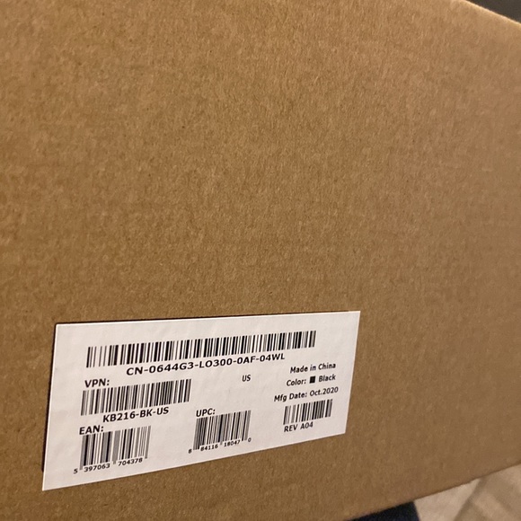 Dell USB Keyboard KB216 - Slim Wired Black UK Layout *BRAND NEW* KB216-BK-UK - Picture 7 of 7